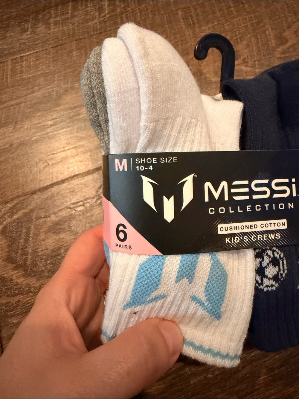NWT Messi Collection Kids Crew Socks 6 Pack Size Medium - Picture 2 of 3